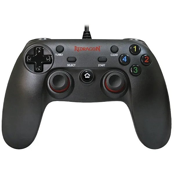 Controle Redragon Saturn G807 Com Fio - Pc E Ps3 - Cor Preto