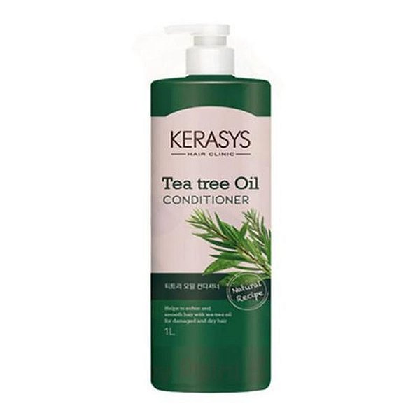 Condicionador Kerasys Com Óleo De Tea Tree - 1 L, Tratamento Intensivo Para Cabelos Saúdeáveis