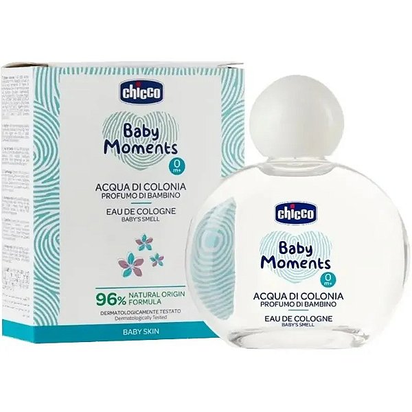 Colônia Infantil Chicco Baby Moments - Fragrância Delicada 100mL