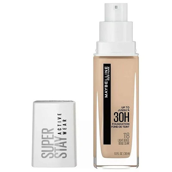 Base Maybelline Super Stay Active Wear 30H - 118 Bege Claro - 30mL