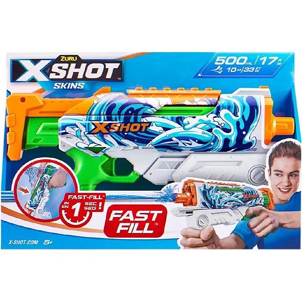 Lançador de Água X-Shot Skins Fast Fill - Zuru Modelo 11854 para Diversão Aquática