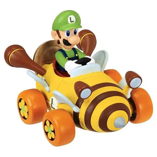 Carrinho Luigi Mario Kart com Moeda - Modelo Jakks Pacific 69278