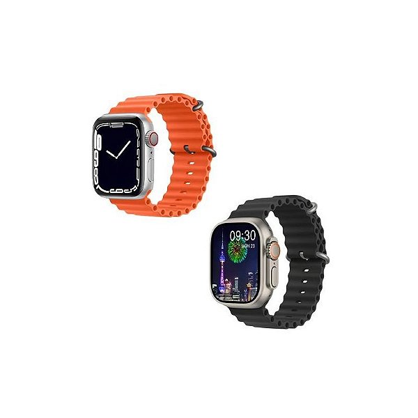 Smartwatch OK-1 Bluetooth com Alto-Falante, Game, Pulseiras - Prata