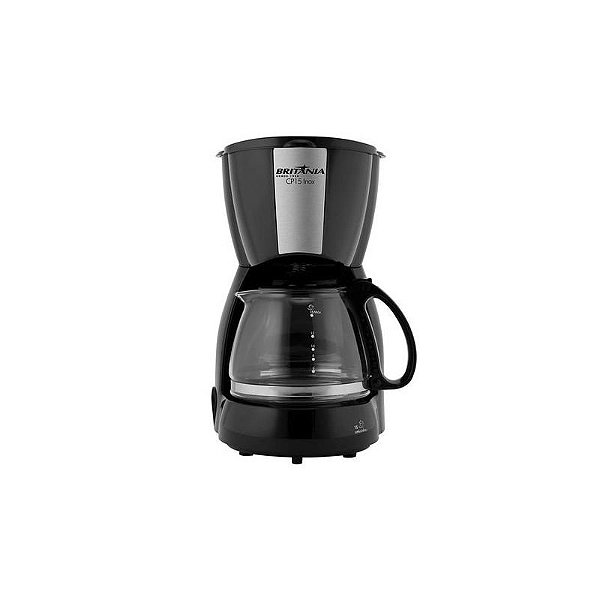 Cafeteira Elétrica Britânia Inox CP15 - 15 xícaras - 550W - Preto - 110V/60Hz