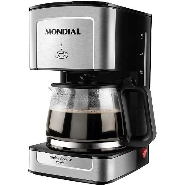 Cafeteira Elétrica Inox Mondial Dolce Arome 550W - Preto