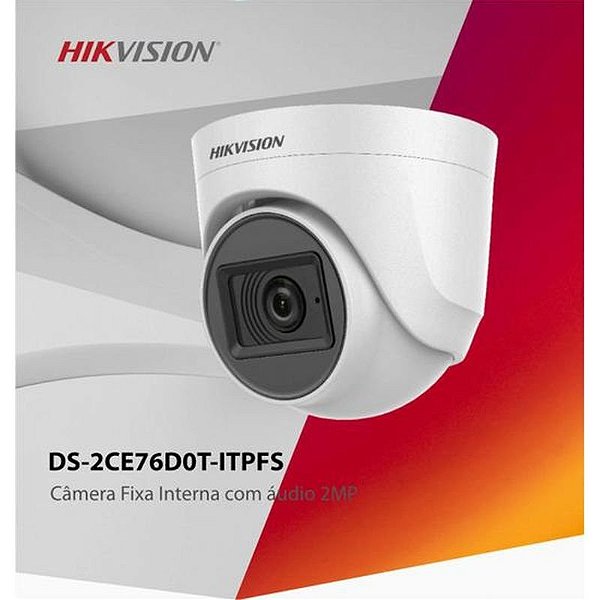 Câmera de Vigilância Hikvision Turret DS-2CE76D0T-ITPFS 2MP 2.8mm