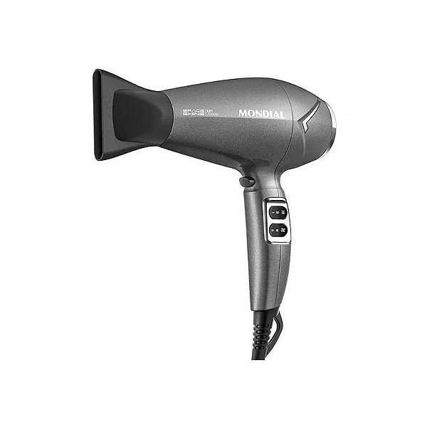 Secador de Cabelo Mondial Space Shine SC-20 2000W - Cinza, 127V, Super Potente