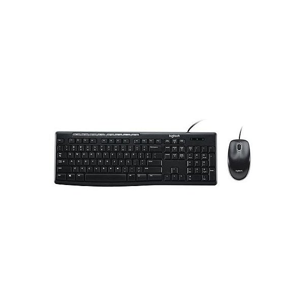 Conjunto Teclado e Mouse Logitech MK200 USB - Preto (Espanhol)