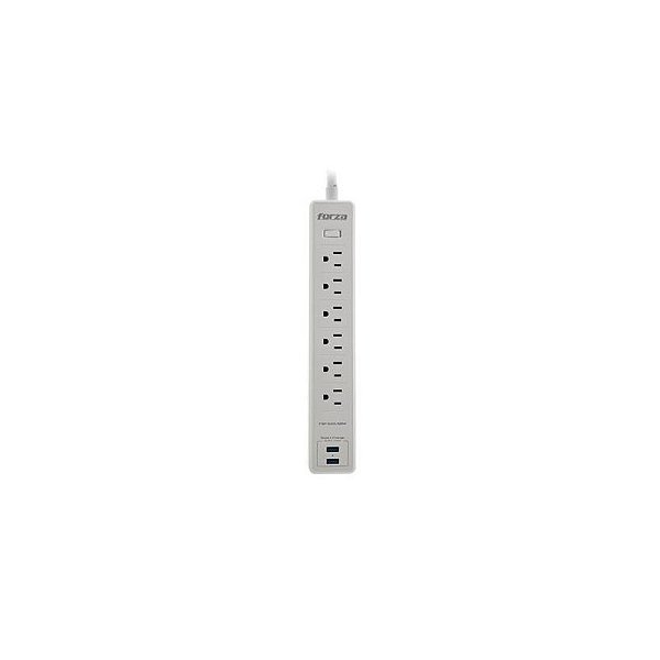 Filtro de Linha Forza FSP-612USBW Branco - Proteção e Conectividade Avançada