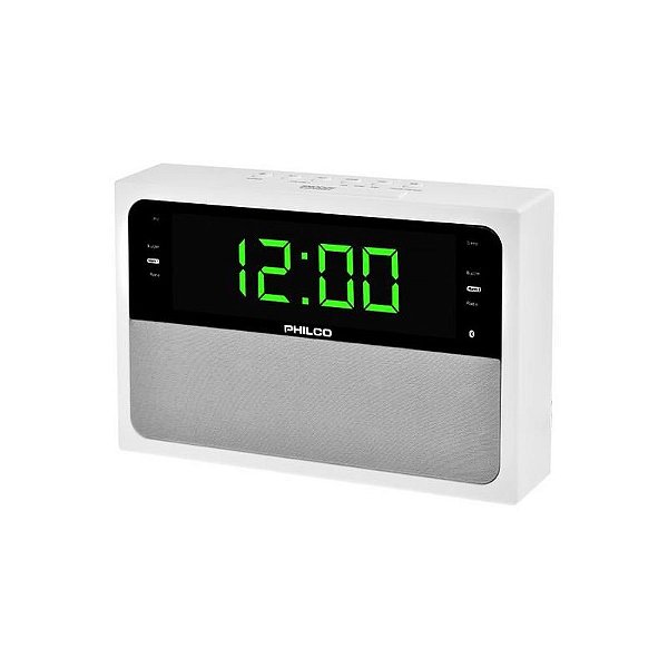 Rádio Relógio Philco Par1018Bt Branco com Bluetooth