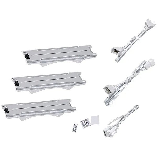 Faixas Lateral RGB para Cooler Lian Li P28ARGB-W - Pacote com 3 Unidades Brancas