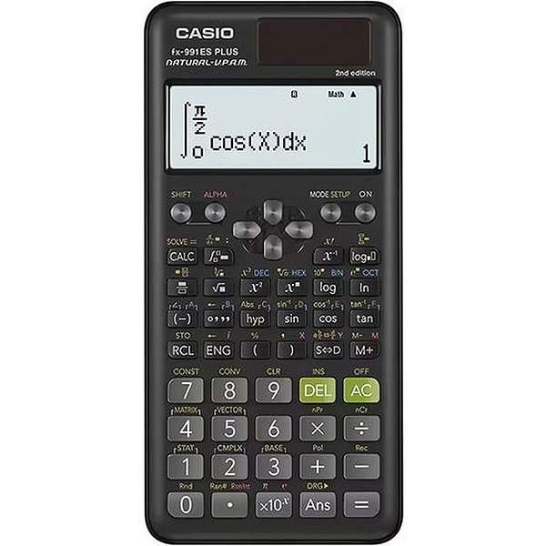 Calculadora Científica Casio FX-991ES-BK Plus 2ª Edição - Preta e Avançada