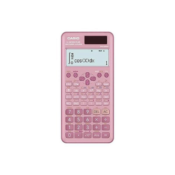 Calculadora Científica Casio FX-991ES Plus - Rosa Pastel, Alta Precisão e Versatilidade