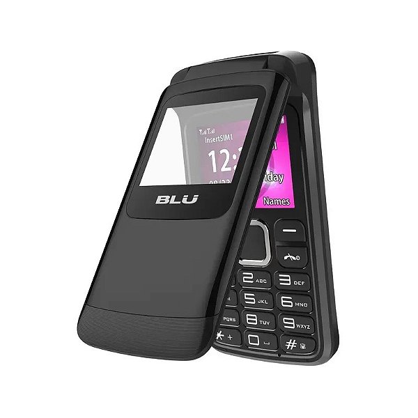 Celular Blu Zoey FLEX Z132 Dual SIM 1.8" Preto com Rádio FM e Antena Embutida
