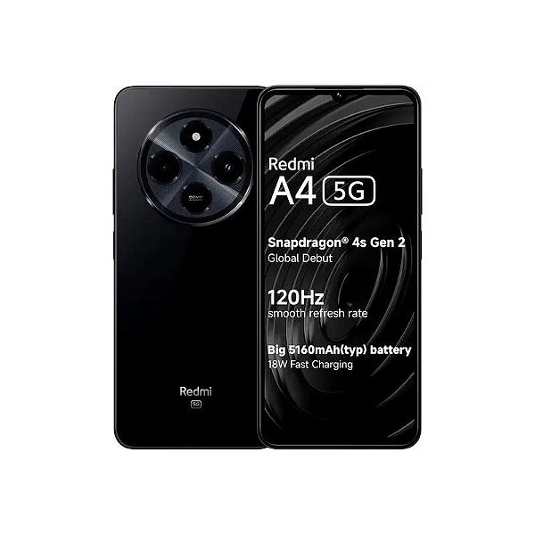 Xiaomi Redmi A4 5G - 128GB, 4GB RAM, Preto