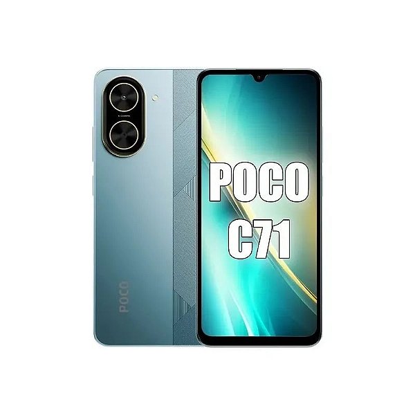 Xiaomi Poco C71 Dual SIM 64GB/3GB RAM, Tela 6.88", Câmeras 32MP/8MP - Azul (Global)