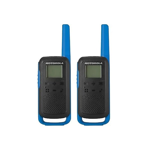 Walkie Talkie Motorola Talkabout T270, 22 Canais, Alcance 40 KM - Preto/Azul