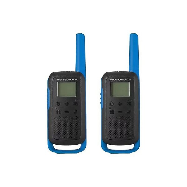 Walk Talk Motorola T-270 20 Milhas 40 KM Bivolt - Preto e Azul