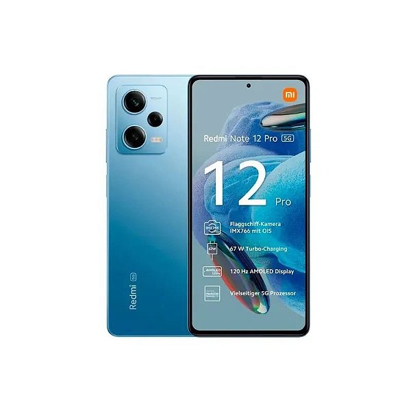 Smartphone Xiaomi Redmi Note 12 Pro 5G 256GB 12GB RAM Dual SIM Tela 6.67" Azul