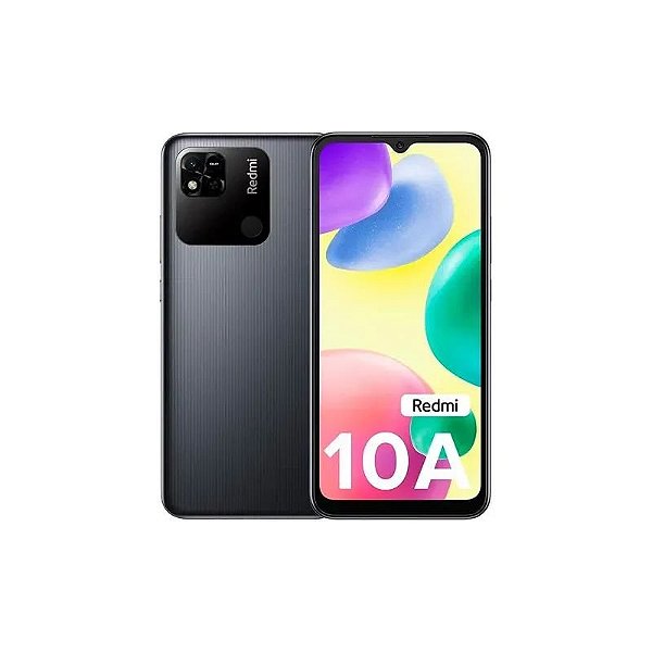 Smartphone Xiaomi Redmi 10A Global 64GB 3GB RAM Dual SIM Tela 6.53" Cinza (Caixa Danificada, Lacre Pequeno)