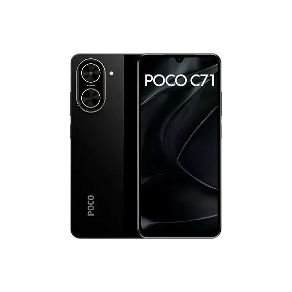 Smartphone Xiaomi Poco C71 Global 64GB 3GB RAM Dual SIM Tela 6.88" Preto