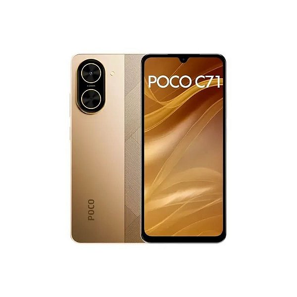 Smartphone Xiaomi Poco C71 Global 64GB 3GB RAM Dual SIM Tela 6.88" Dourado