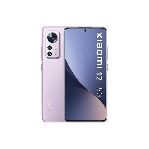 Smartphone Xiaomi 12 5G Global 256GB 8GB RAM Dual SIM Tela 6.28" Câmeras 50MP+13MP+5MP Frontal 32MP LPDDR5 Roxo (2022)