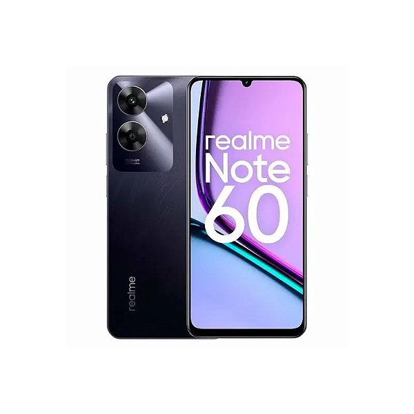 Smartphone Realme Note 60 RMX3933 64GB 3GB RAM Dual SIM LTE Tela 6.74" Preto (Caixa Slim)