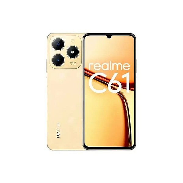 Smartphone Realme C61 RMX3930 128GB 4GB RAM Dual SIM Tela 6.74" Dourado