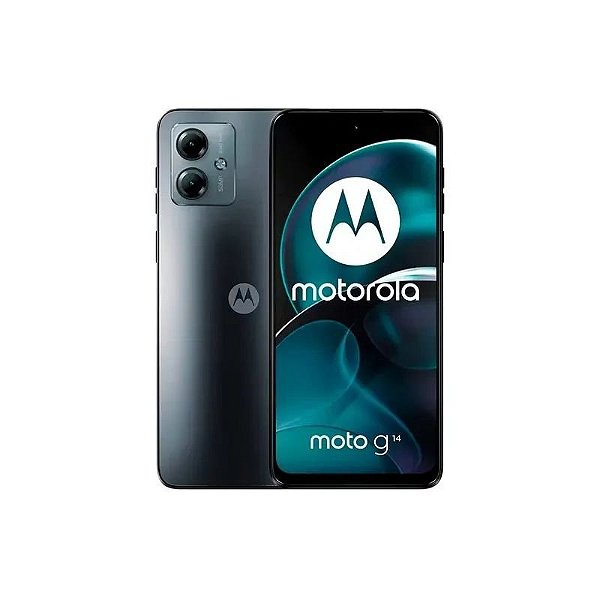 Smartphone Motorola Moto G14 XT-2341-2 128GB 4GB RAM Dual SIM Tela 6.5" Cinza Aço