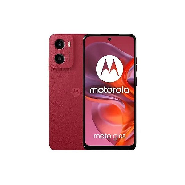 Smartphone Motorola Moto G05 XT-2523-4, 128GB, 4GB RAM, Dual SIM, Tela 6.67", Vermelho