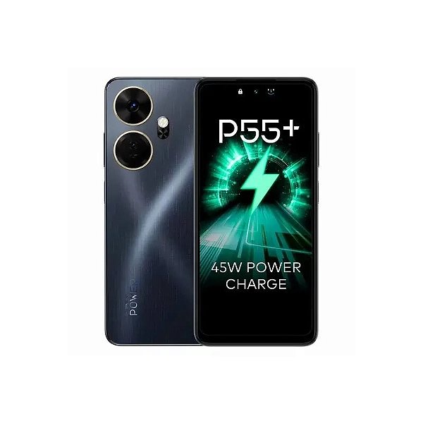 Smartphone Itel P55+ P663L 128GB 4GB RAM Dual SIM Tela 6.6" Preto (Anatel)