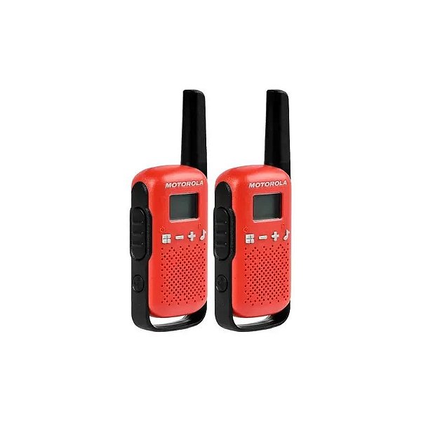 Motorola T-110 Walk Talk 16MIL-25KM - Preto e Vermelho