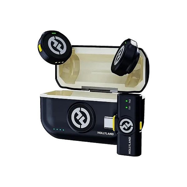 Microfone Sem Fio Hollyland Lark M2 para Smartphone com USB-C - Shine Charcoal