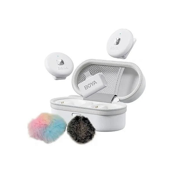 Microfone Sem Fio Boya Omic-U para Smartphone com USB-C - Branco