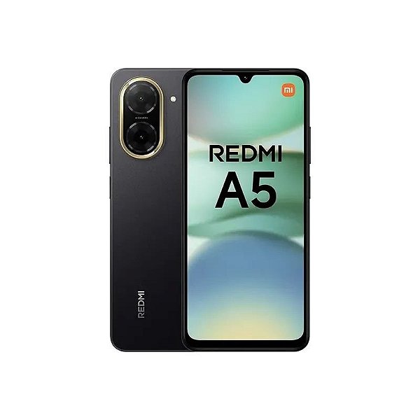 Celular Xiaomi Redmi A5 Dual SIM 128GB/4GB RAM, Tela 6.88", Câmeras 32MP/8MP - Midnight Black (Global) (CX Slim)