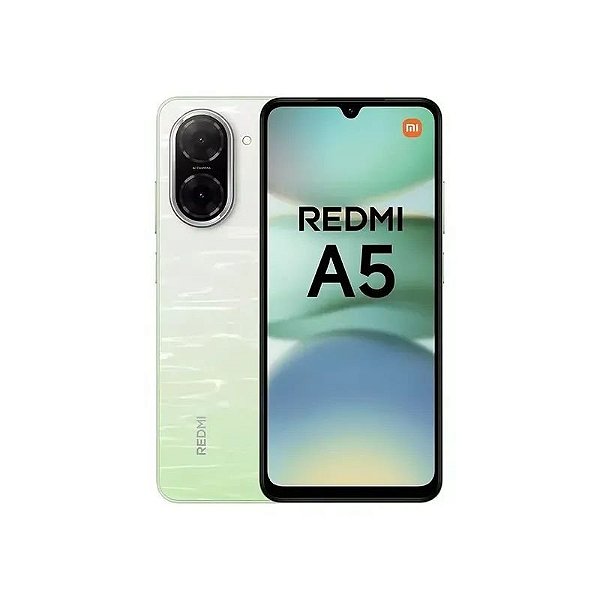 Celular Xiaomi Redmi A5 Dual SIM 128GB/4GB RAM, Tela 6.88", Câmeras 32MP/8MP - Lake Green (Global)