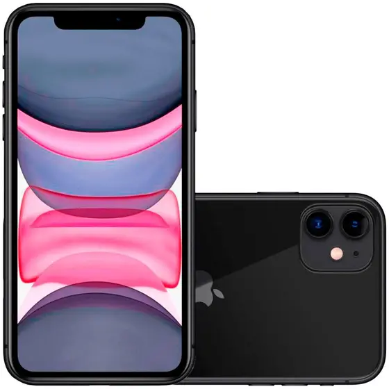 Apple iPhone 11 A2111 64GB Preto - 4G LTE, Tela 6.1", Câmeras Duplas 12MP (Caixa Slim)