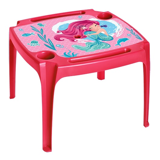 Mesinha Mesa Infantil Com Porta Copos Sereia