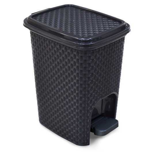 Lixeira Com Pedal Rattan Arqplast 7 Litros - Preta