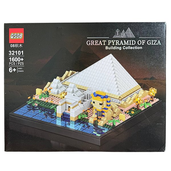 Blocos De Montar A Grande Pirâmide de Gizé  - 1600 Peças