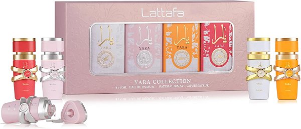 Lattafa Kit Yara Collection Eau de Parfum 4 Peças x 5ml