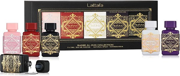 Lattafa Kit Mini Badee Al Oud Collection Eau de Parfum 5 Peças x 5ml