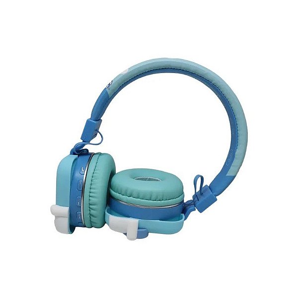 Fone de Ouvido Luo LU-994 - BLT - LED - Peixe/Azul