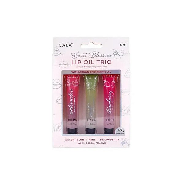 Kit de Batom Cala Lip Sweet Blossom 3 Peças
