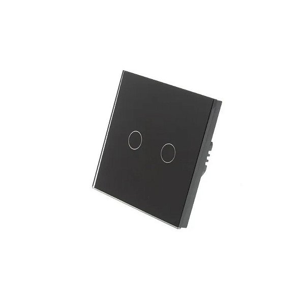 Interruptor Touch 2 Botões Preto (2GANG 1WAY)