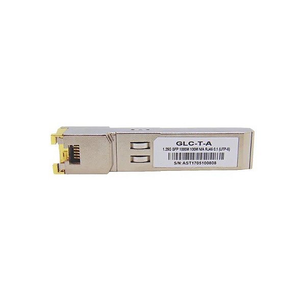Transceptor SFP F. M 1.25G 100M GLC-T-A RJ45 1000BASE Cobre 0.1 (UTP-5)