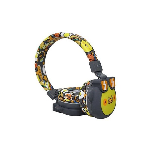 Fone de Ouvido Luo LU-995 Bambi / BLT / LED / Amarelo