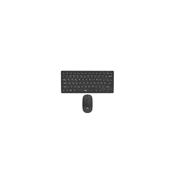 Teclado + Mouse Mtek KM-5276B Sem Fio / Português - Preto