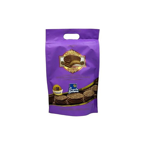 Pacote Mini Alfajor Punta Ballena Recheio Mousse de Chocolate Cobertura Chocolate Ao Leite 360G
